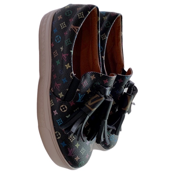 ‼️🌈 Luxury LV Style Monogram Multicolor Loafer 🔥‼️ - Picture 9 of 11